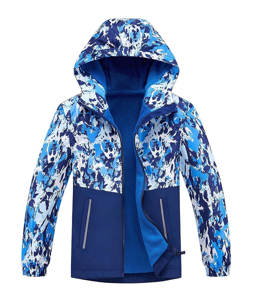 Amazon.com: Hiheart Boys Fleece Lined Hooded Jacket